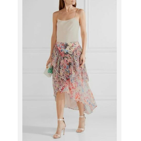 NWOT Jason Wu Asymmetric 100% Silk Georgette Skirt SZ 6 - Picture 1 of 6